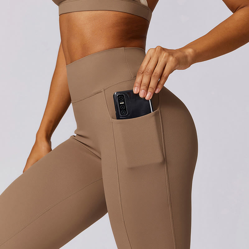 Soutien-gorge à col licou de couleur unie Buddha Stones, débardeur court à manches longues, pantalon de sport, fitness, gym, yoga