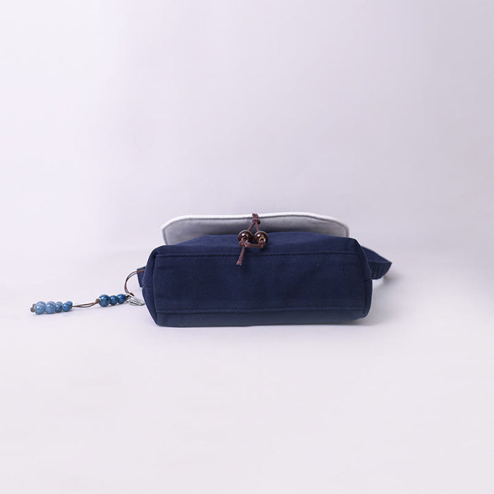 Sac à bandoulière brodé en Buddha Stones , camélia, épiphyllum, gardénia, fleurs de Sakura, sac à bandoulière, sac pour téléphone portable