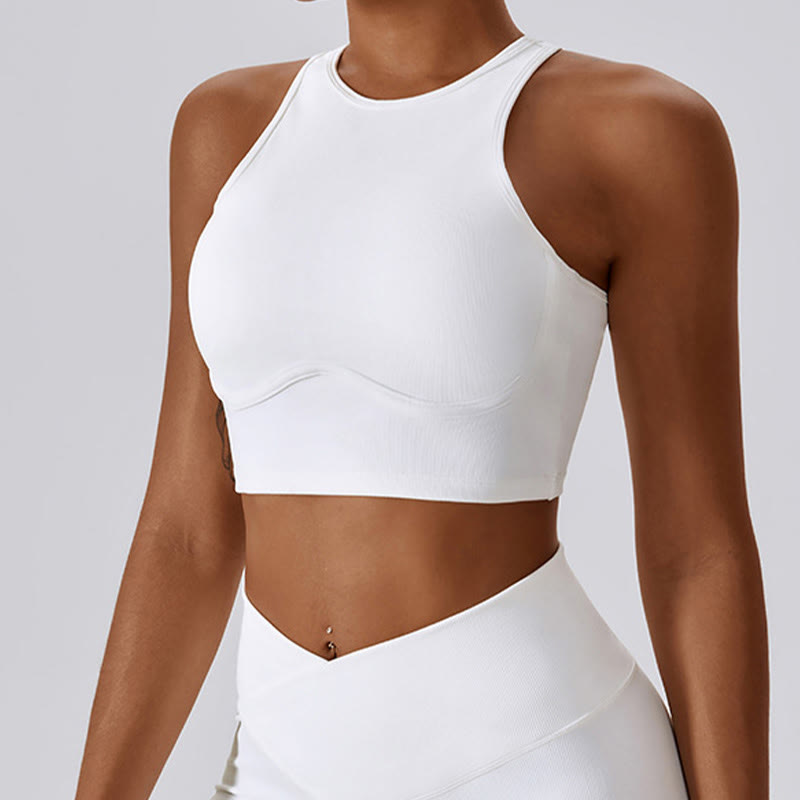 Débardeur court sans manches Buddha Stones Pantalon évasé Sports Fitness Yoga