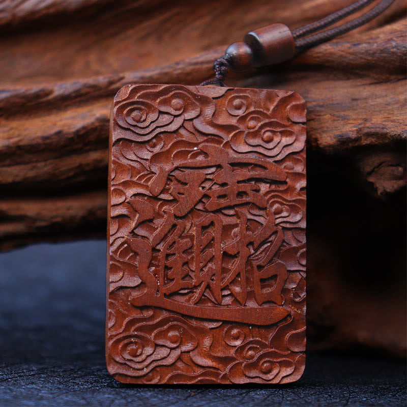 Collier pendentif porte-bonheur en cuivre PiXiu avec Buddha Stones naturelles frappées par la foudre en bois de jujubier