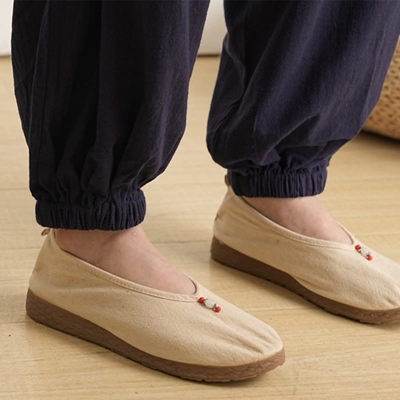 Ensemble 2 pièces en coton et lin pour femme, Buddha Stones en V, manches trois-quarts, pantalon, méditation, zen, tai-chi - image 19