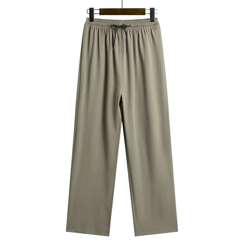 Buddha Stones Fu Caractère Tang Costume Hanfu Uniforme Traditionnel Haut À Manches Courtes Pantalon Vêtements Ensemble Homme - image 26