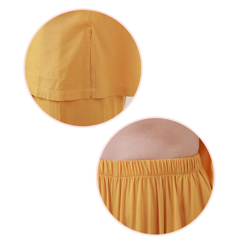 Ensemble 2 Buddha Stones t-shirt à manches courtes et pantalon de méditation Zen Tai Chi en coton et lin unisexe - image 8