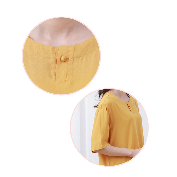 Ensemble 2 Buddha Stones t-shirt à manches courtes et pantalon de méditation Zen Tai Chi en coton et lin unisexe - image 7