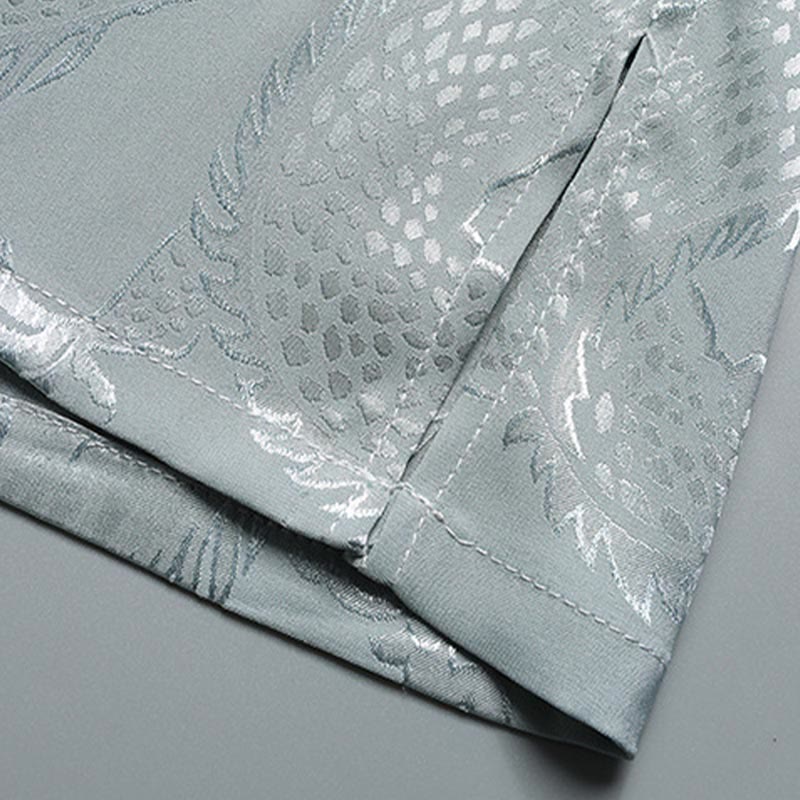 Costume Tang à motifs de dragon et de Buddha Stones, uniforme traditionnel Hanfu, haut à manches courtes et pantalon, ensemble pour hommes - image 11