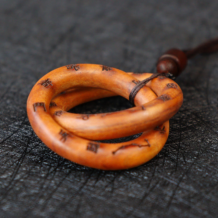 Collier pendentif porte-bonheur Leizu Taboo en bois de jujubier frappé par la foudre et Buddha Stones, anneau taoïste Yin Yang, cercle Qiankun