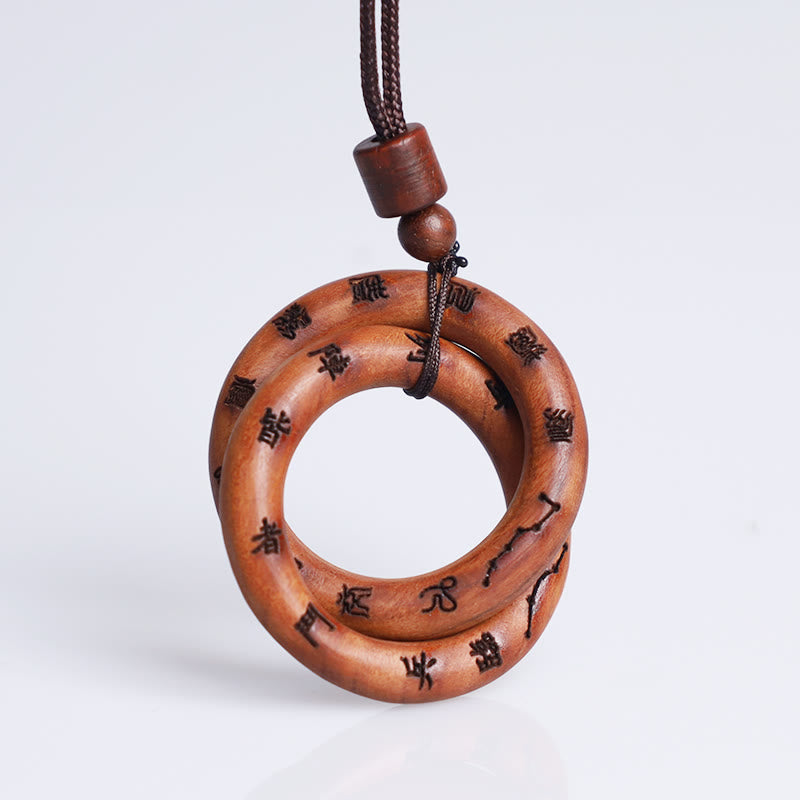 Collier pendentif porte-bonheur Leizu Taboo en bois de jujubier frappé par la foudre et Buddha Stones, anneau taoïste Yin Yang, cercle Qiankun