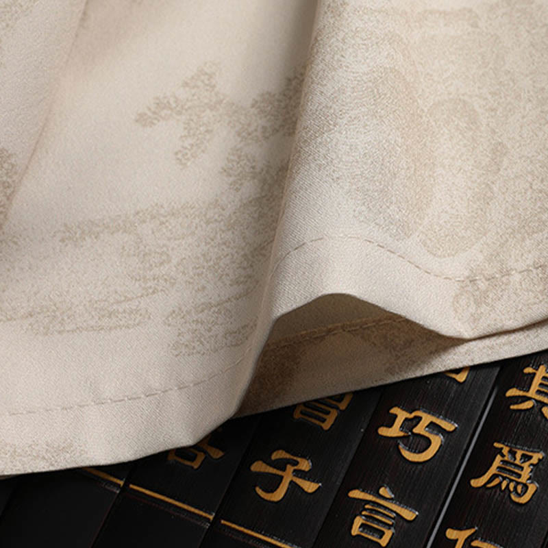 Buddha Stones Montagnes Arbres Tang Costume Hanfu Uniforme Traditionnel Haut À Manches Courtes Pantalon Vêtements Ensemble Homme - image 8