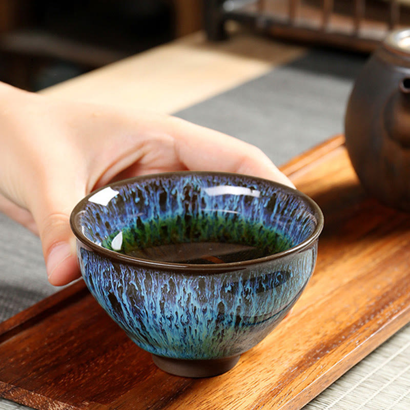 Tasse à thé en céramique multicolore Buddha Stones Ocean Wave Tea Cups