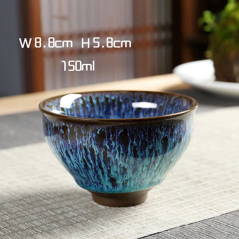 Tasse à thé en céramique multicolore Buddha Stones Ocean Wave Tea Cups