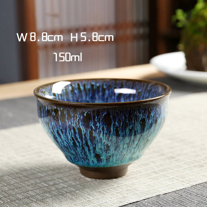 Tasse à thé en céramique multicolore Buddha Stones Ocean Wave Tea Cups