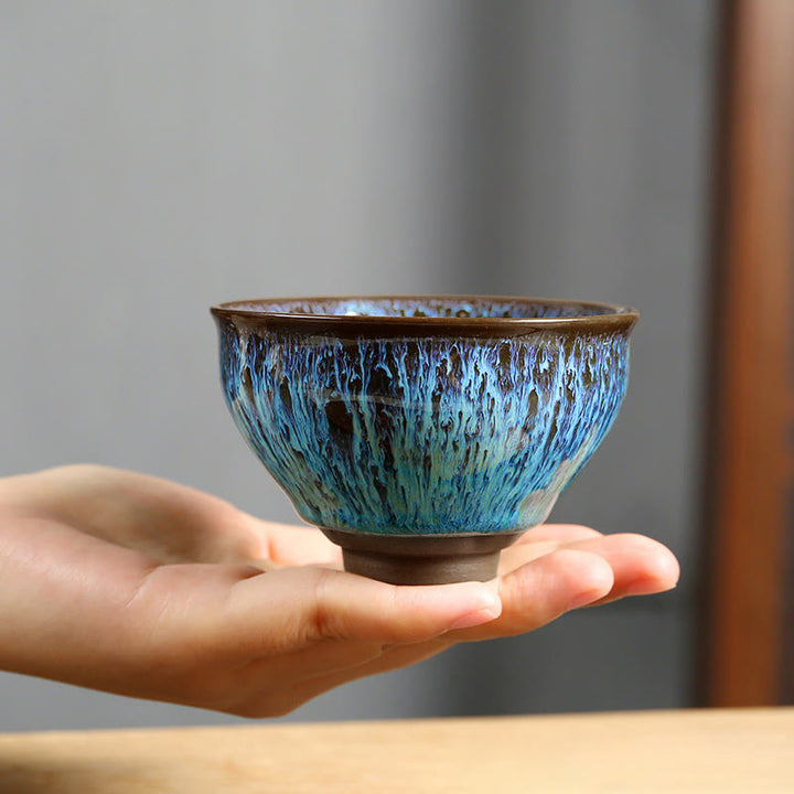Tasse à thé en céramique multicolore Buddha Stones Ocean Wave Tea Cups