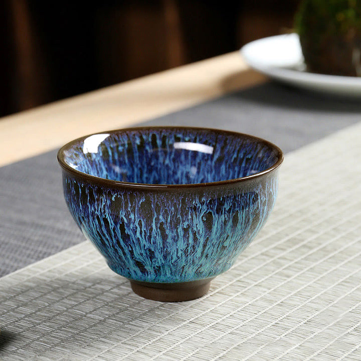 Tasse à thé en céramique multicolore Buddha Stones Ocean Wave Tea Cups
