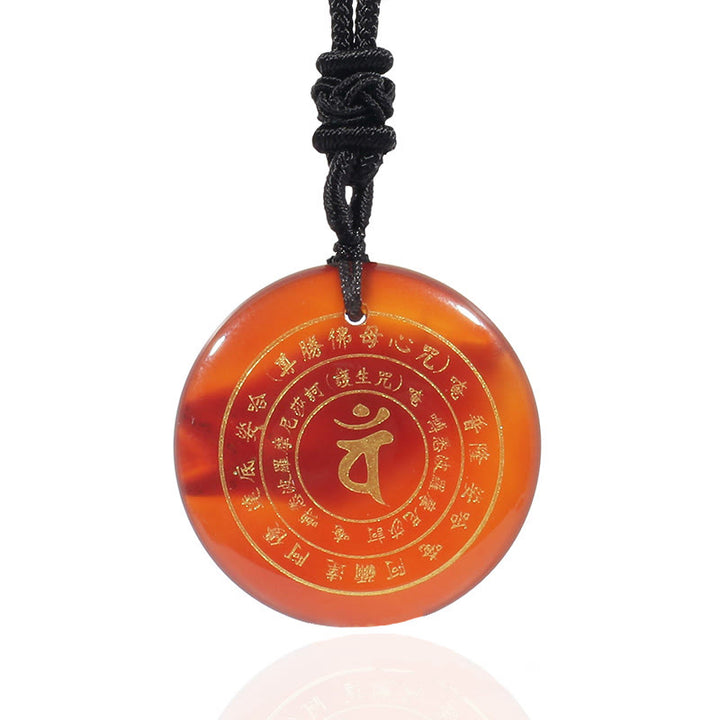 Buddha Stones Vairocana Tathagata Mantra Sanskrit Divers Cristal Obsidienne Noire Aventurine Verte Collier Pendentif Force