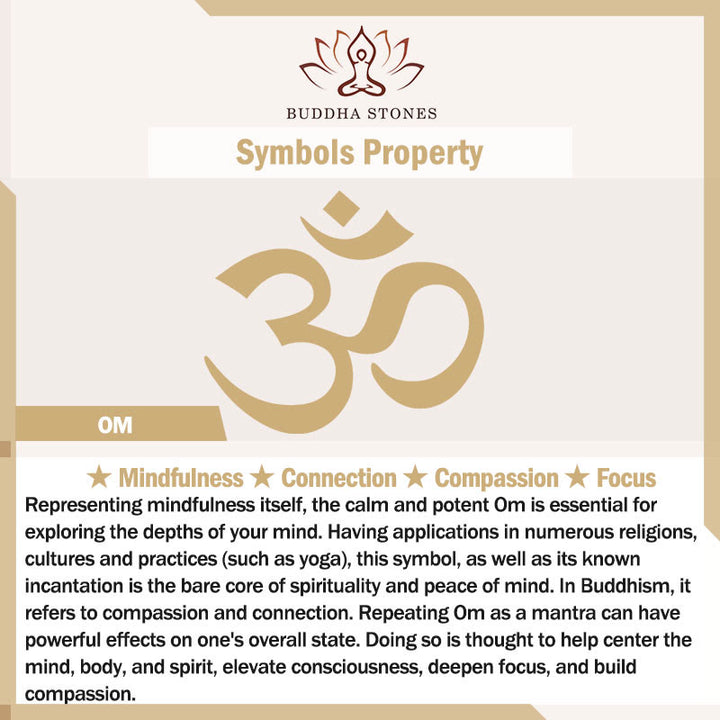 Collier pendentif de guérison en Buddha Stones, symbole OM Lotus, divers cristaux, améthyste, œil de tigre