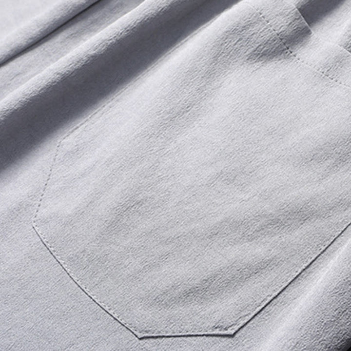 Buddha Stones Fu Caractère Tang Costume Hanfu Uniforme Traditionnel Haut À Manches Courtes Pantalon Vêtements Ensemble Homme - image 14