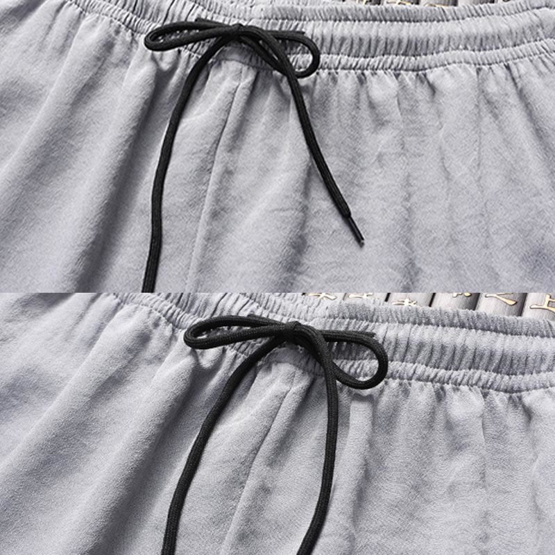 Buddha Stones Fu Caractère Tang Costume Hanfu Uniforme Traditionnel Haut À Manches Courtes Pantalon Vêtements Ensemble Homme - image 16