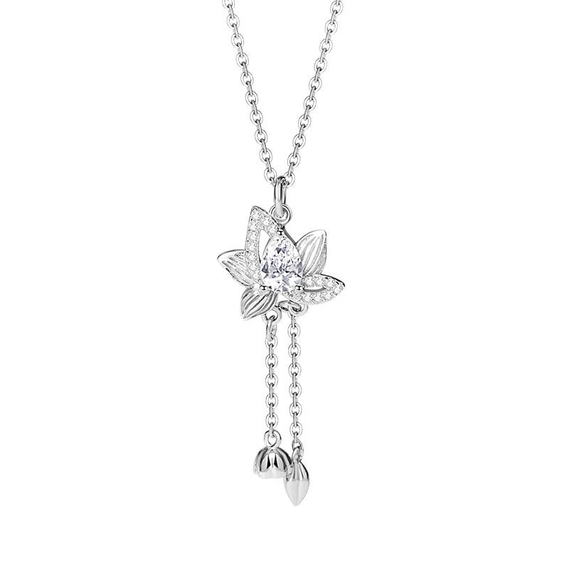 Collier pendentif d'illumination en argent sterling 925 avec Buddha Stones et zircone