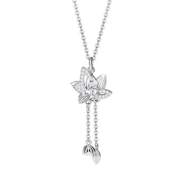 Collier pendentif d'illumination en argent sterling 925 avec Buddha Stones et zircone