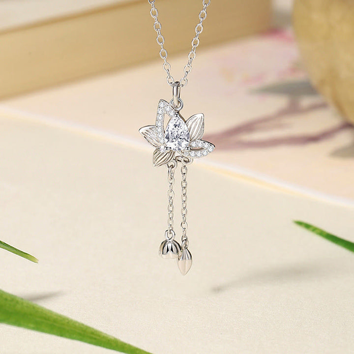 Collier pendentif d'illumination en argent sterling 925 avec Buddha Stones et zircone