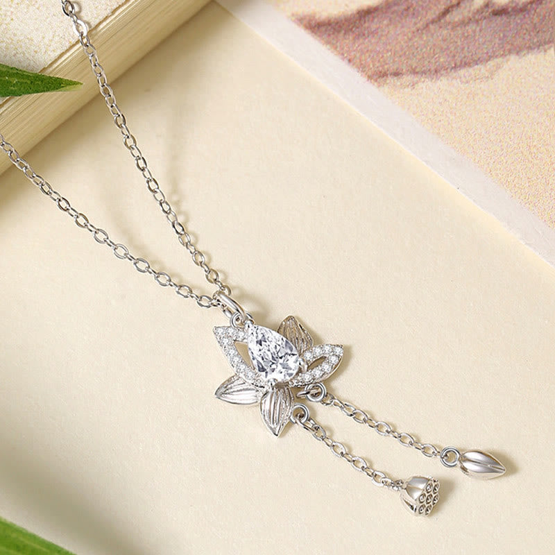 Collier pendentif d'illumination en argent sterling 925 avec Buddha Stones et zircone