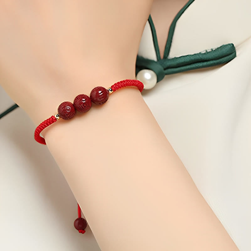 Bracelet tressé fait main en Buddha Stones avec perles gravées Om Mani Padme Hum et bénédiction
