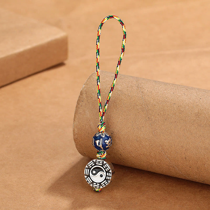 Porte- Buddha Stones Yin Yang Symbole Om Mani Padme Hum Bagua Cuivre Harmonie