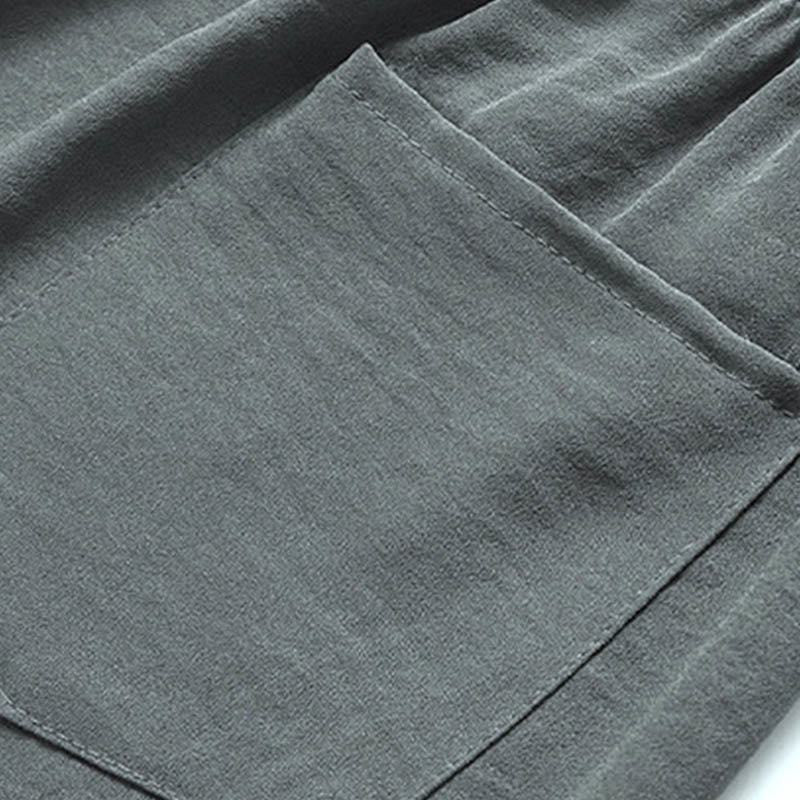 Buddha Stones Dragon Fu Caractère Tang Costume Traditionnel Chemise À Manches Courtes Pantalon À Jambes Larges Vêtements Ensemble Pour Hommes - image 8