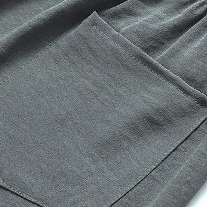 Buddha Stones Dragon Fu Caractère Tang Costume Traditionnel Chemise À Manches Courtes Pantalon À Jambes Larges Vêtements Ensemble Pour Hommes - image 8