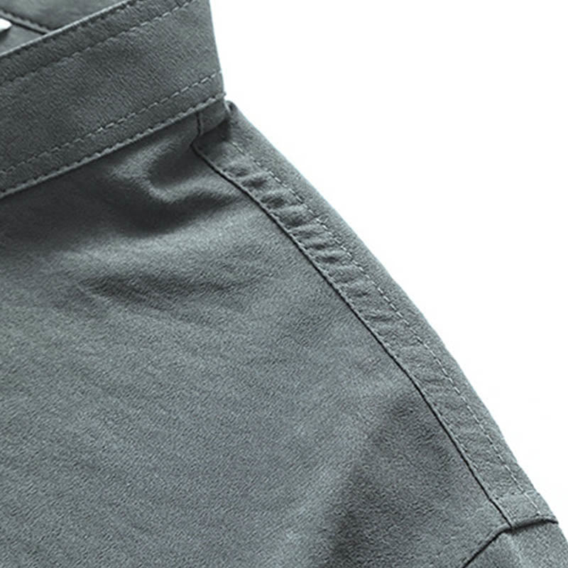 Buddha Stones Dragon Fu Caractère Tang Costume Traditionnel Chemise À Manches Courtes Pantalon À Jambes Larges Vêtements Ensemble Pour Hommes - image 6