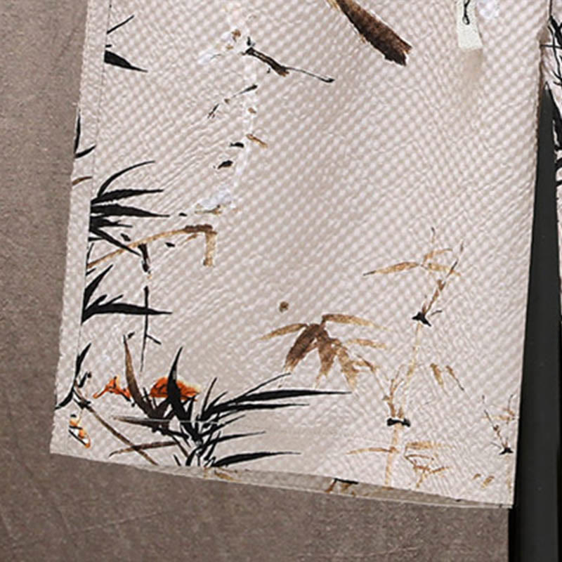 Ensemble short à manches courtes pour homme avec motif de Buddha Stones et de cocotiers - image 24
