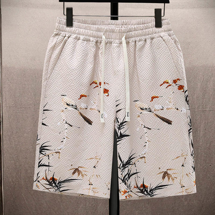 Ensemble short à manches courtes pour homme avec motif de Buddha Stones et de cocotiers - image 16