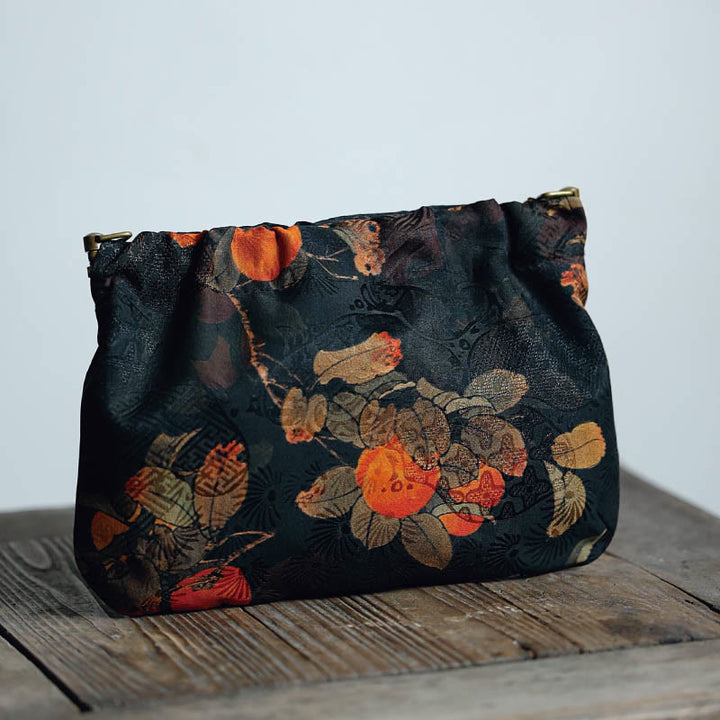 Sac à bandoulière en métal avec chaîne en kaki noir et pierres de Buddha Stones