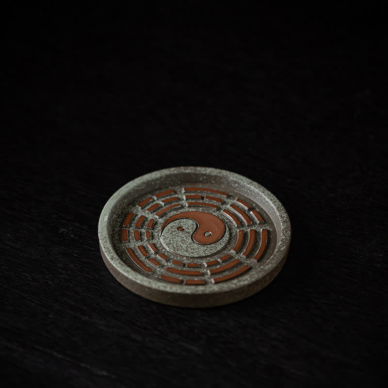 Petit bol à trésor en Buddha Stones , sac porte-bonheur, plateau Bagua, bâton en céramique de guérison, brûleur d'encens, décoration