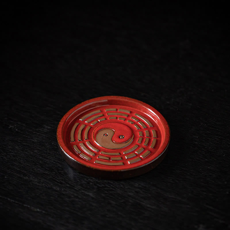 Petit bol à trésor en Buddha Stones , sac porte-bonheur, plateau Bagua, bâton en céramique de guérison, brûleur d'encens, décoration