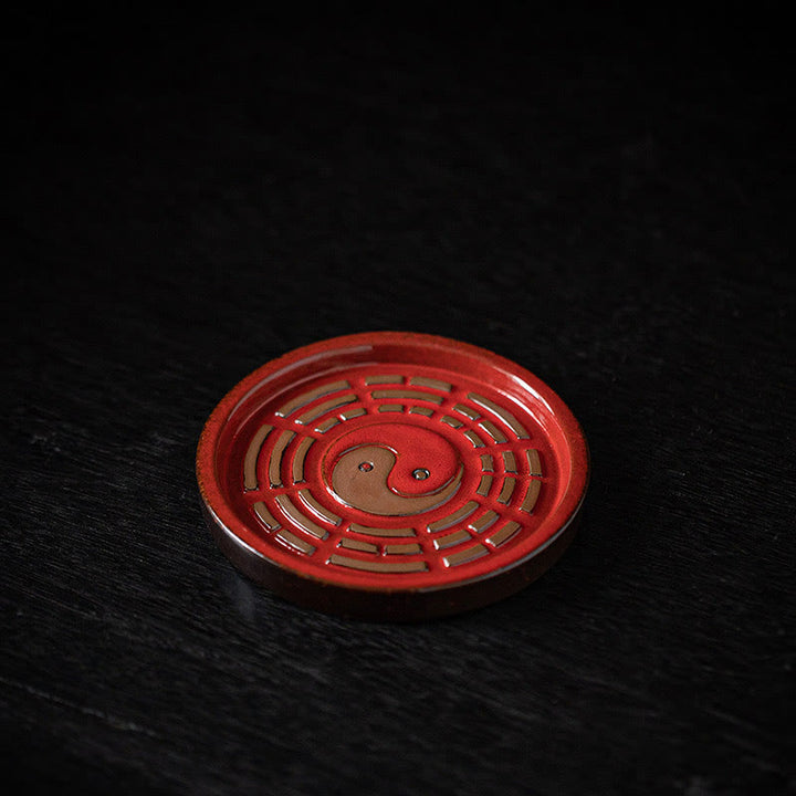 Petit bol à trésor en Buddha Stones , sac porte-bonheur, plateau Bagua, bâton en céramique de guérison, brûleur d'encens, décoration