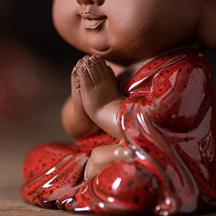 Buddha Stones Mini Gautama bouddha Sakyamuni Kwan Yin Avalokitesvara Ksitigarbha sérénité décoration de bureau en céramique - image 9