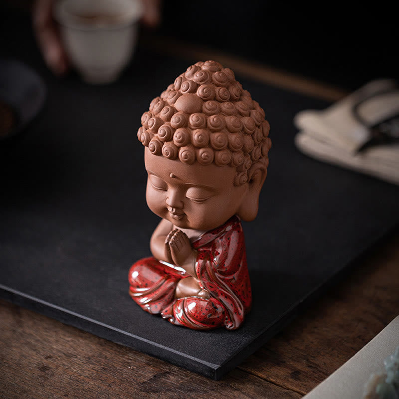 Buddha Stones Mini Gautama bouddha Sakyamuni Kwan Yin Avalokitesvara Ksitigarbha sérénité décoration de bureau en céramique - image 5