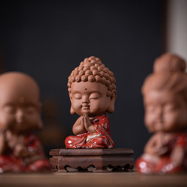 Buddha Stones Mini Gautama bouddha Sakyamuni Kwan Yin Avalokitesvara Ksitigarbha sérénité décoration de bureau en céramique - image 10