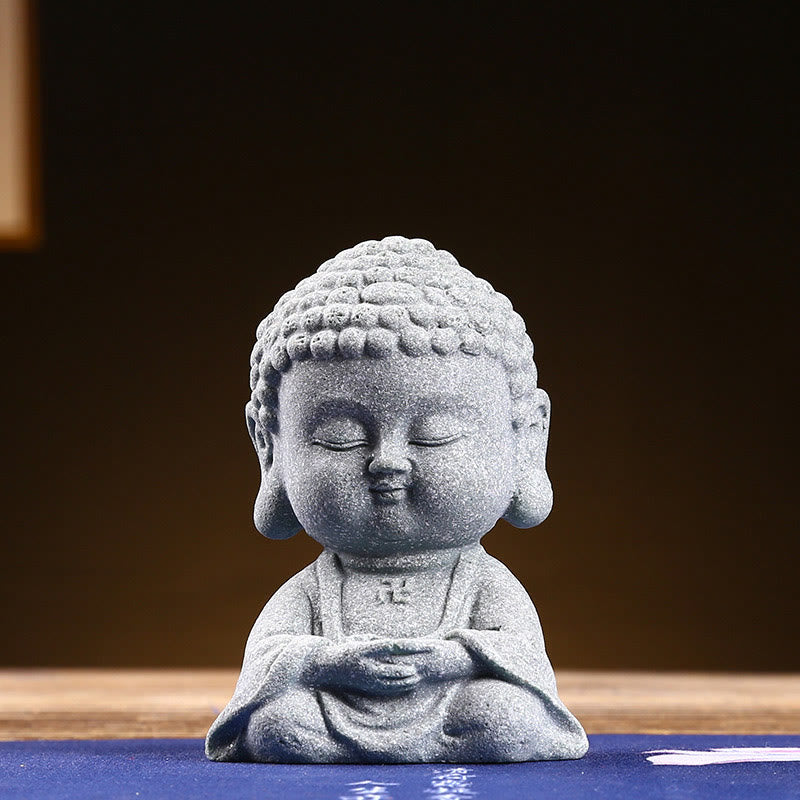 Buddha Stones Méditation Prière Bouddha Compassion Sérénité Décoration de la maison - Bouddha en méditation 6,7 x 4,5 x 9,5 cm - image 13