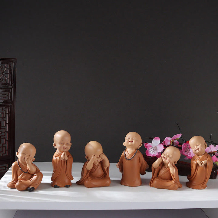 Buddha Stones Petite Mini Méditation Moine Priant Sérénité Résine Décoration de la Maison - image 23