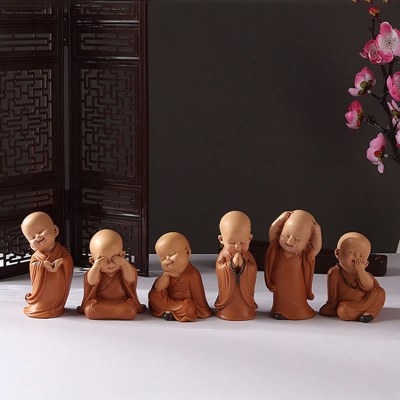 Buddha Stones Petite Mini Méditation Moine Priant Sérénité Résine Décoration de la Maison - image 24