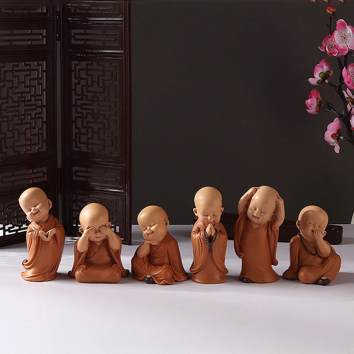 Buddha Stones Petite Mini Méditation Moine Priant Sérénité Résine Décoration de la Maison - image 24