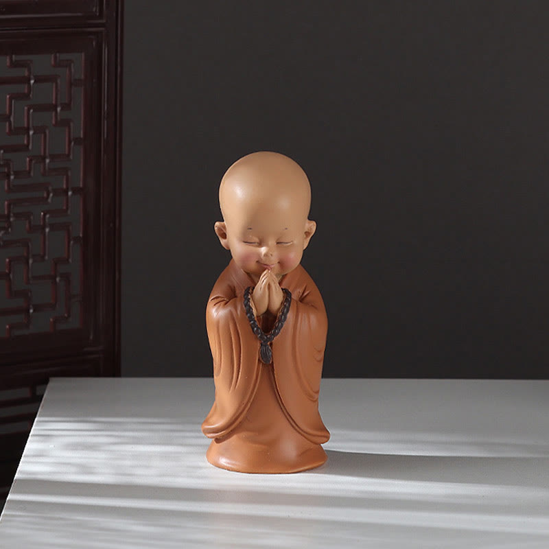 Buddha Stones Petite Mini Méditation Moine Priant Sérénité Résine Décoration de la Maison - image 19