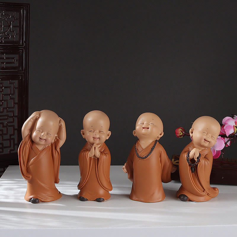 Buddha Stones Petite Mini Méditation Moine Priant Sérénité Résine Décoration de la Maison - image 25