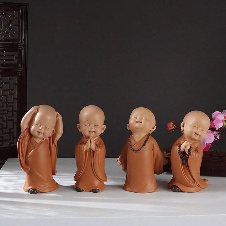 Buddha Stones Petite Mini Méditation Moine Priant Sérénité Résine Décoration de la Maison - image 25