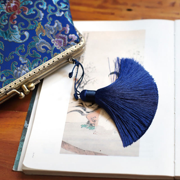 Sac à bandoulière en chaîne métallique Buddha Stones et fleurs géométriques vintage