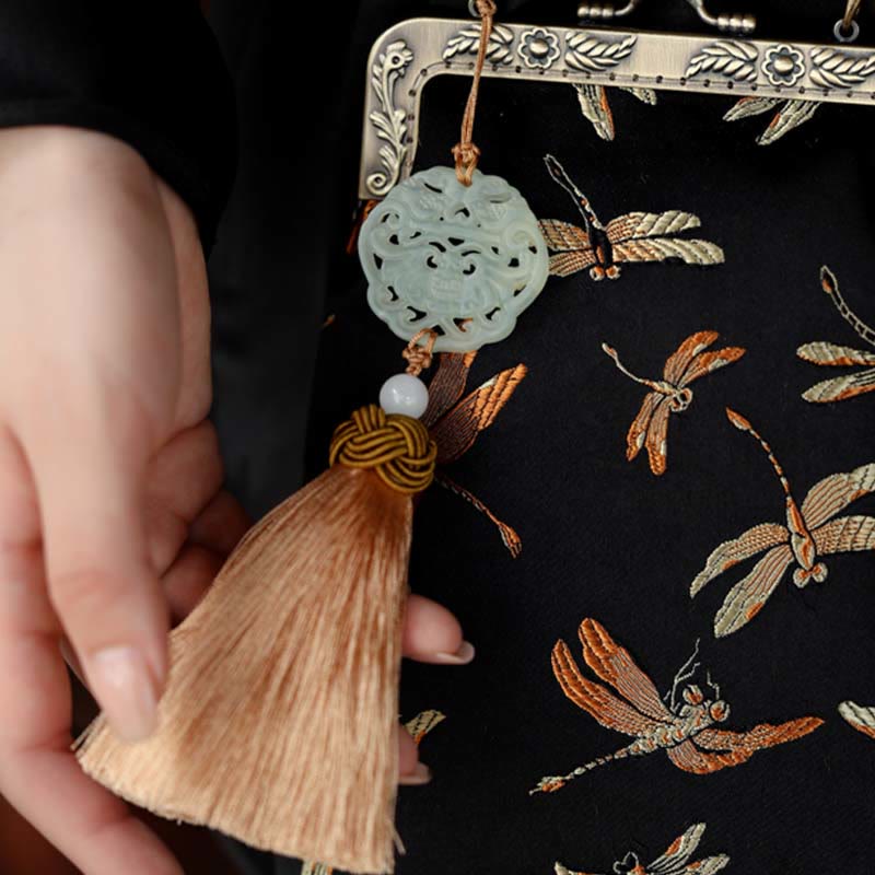 Sac à bandoulière en métal avec petite libellule Buddha Stones