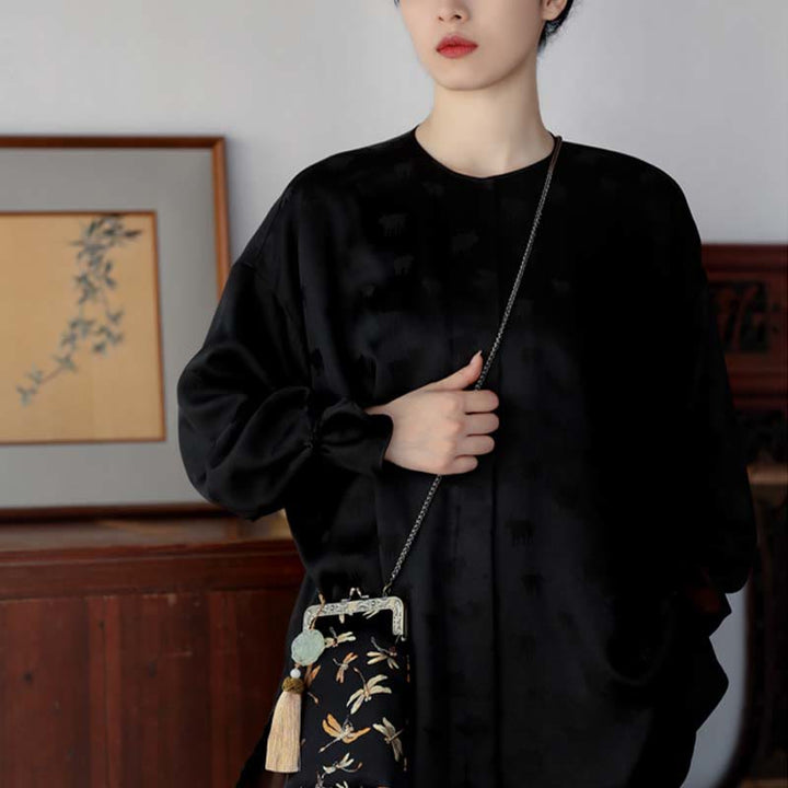 Sac à bandoulière en métal avec petite libellule Buddha Stones