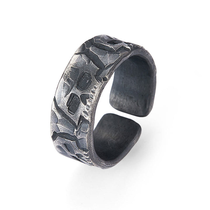 Bague de bénédiction faite à la main en argent sterling 999 avec motif squelette de Buddha Stones - image 11